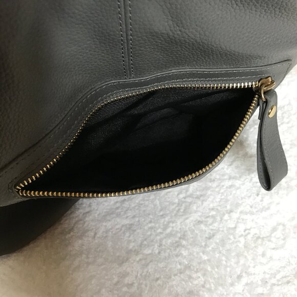 NEW! Cuore & Pelle Designer Pebbled Leather Sage Green Satchel Shoulder Bag - Picture 15 of 16